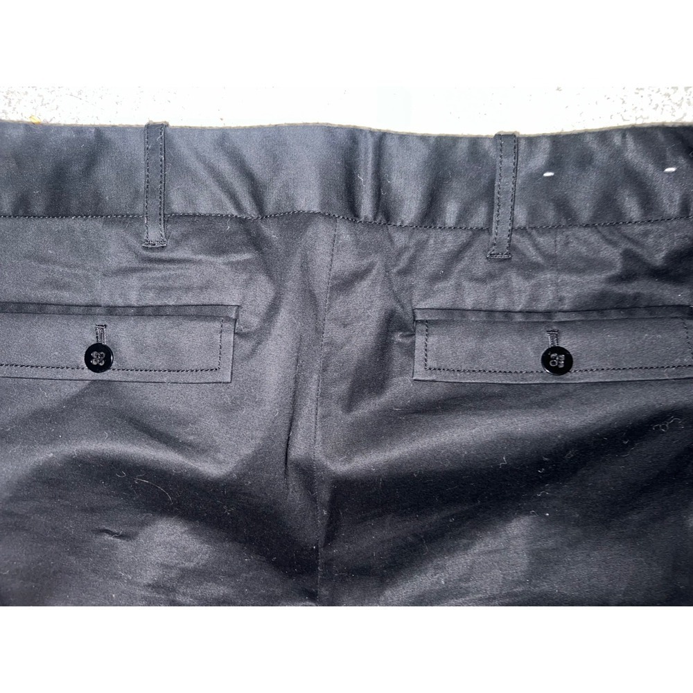 Club Monaco Black Wide Leg  Pants Sz 12 Designer Minimalist Tailored Trousers - Picture 6 of 9